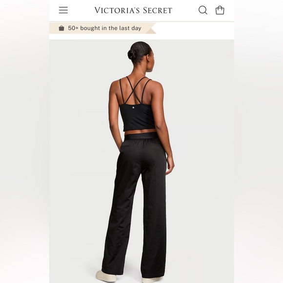 Victoria's Secret Pants - VICTORIAS SECRET | Lux Glossy Sport Wide-Leg Pants